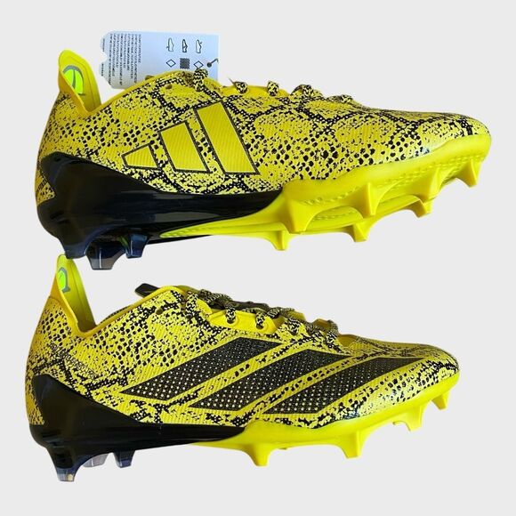 NEW Adidas Adizero Electric II Exotic Speed Football Cleats Men's Sz 8.5 Yellow - Picture 6 of 15